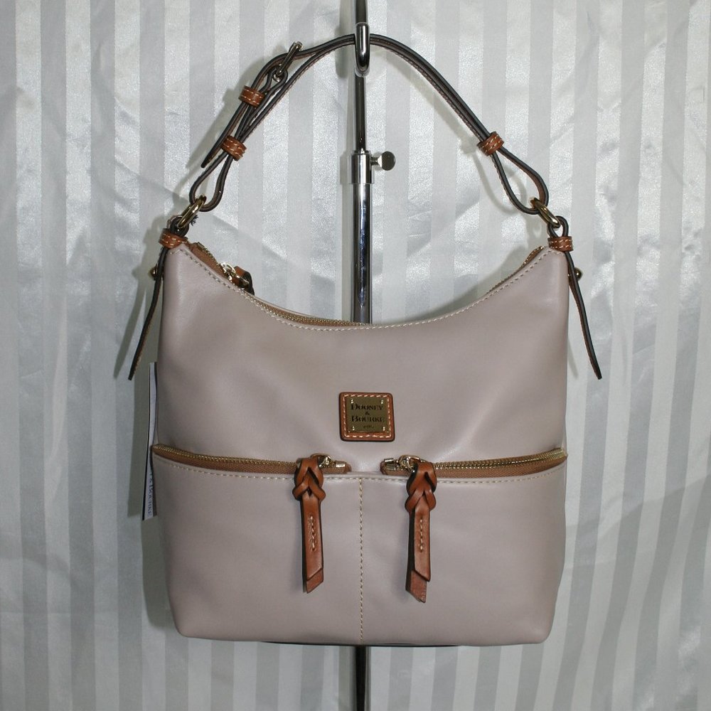 DOONEY AND BOURKE WEXFORD COLLECTION SMALL POCKET SHOULDER BAG OYSTER